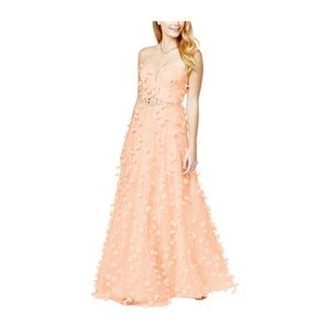 Floral appliqué embroidered prom dress size 5/6